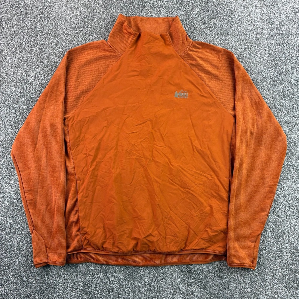 REI Co-op Swiftland Running Top Women's XL Orange Hybrid Waffle Active 208533